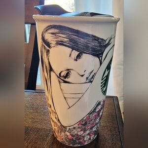 STARBUCKS 2013 Charlotte Ronson Double Wall CERAMIC TUMBLER NEW Never Used